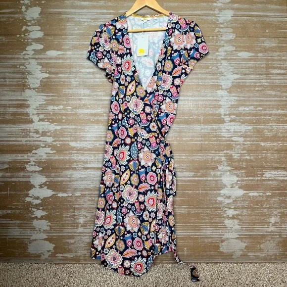 Boden | Dresses | Boden Nwt Summer Wrap Dress Navy Floral Paisley Preppy  Career Womens | Poshmark